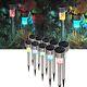 12 X Colour Changing Stainless Steel Solar Led Garden Patio Post Outdoor Lights
