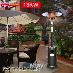 13KW Gas Patio Heater Standing Powered Stainless Steel Outdoor Garden Burner UK