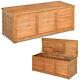 180l Storage Box Outdoor Patio Deck Wooden Garden Bench For Cushions & Tools