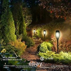 1-48x Solar Torch Light Flickering Flame Effect Garden Patio Lawn LED Stake Lamp