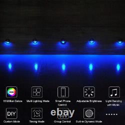 1-50x Wifi/Bluetooth RGB Half Moon LED Deck Patio Stair Fence Garden Xmas Light