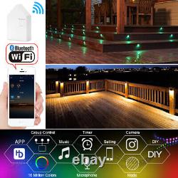 1-50x Wifi/Bluetooth RGB Half Moon LED Deck Patio Stair Fence Garden Xmas Light