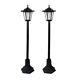 2 X Solar Powered Lights Garden Led Lampost Driveway Outdoor Patio