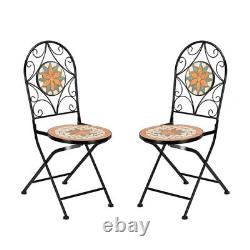 2x Outdoor Garden Patio Seater Dining Folding Chairs Set Furniture Maple Leaf UK