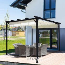 3M Outdoor Patio Gazebo Retractable Pergola Garden Sun Shade Roof Canopy Shelter
