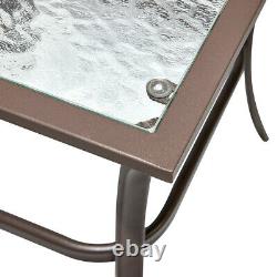 3Pcs/Set Rattan Table Chairs Bistro Garden Patio Outdoor Wicker Furniture 2 Seat
