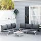 3 Pcs Garden Seating Set W Sofa Lounge Coffee Table Outdoor Patio Furniture