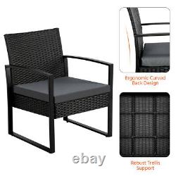 3 Piece Garden Patio Furniture Sets Rattan Bistro Sets Outdoor Wicker Chairs