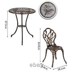 3 Piece Patio Bistro Set Garden Furniture Kit 2 Chairs Table Outdoor Balcony New