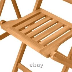 3 Piece Table Chairs Folding Bistro Set Wooden Garden Outdoor Patio Furniture