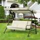 3 Seater Swing Chair 2-in-1 Hammock Bed Patio Garden Cushion Outdoor With Canopy