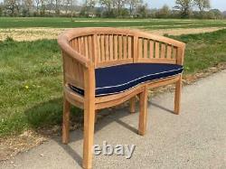 3 Seater Teak Wooden Garden Bench Outdoor Patio Seat Chair Bowood Furniture