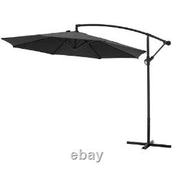 3m Garden Banana Parasol Sun Shade Outdoor Patio Umbrella Canopy +Base Optional