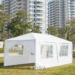 3x6M Gazebo Marquee Party Tent With 6 Sides Garden Patio Outdoor Canopy White UK