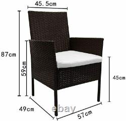 4PCS Patio Ratten Garden Furniture Set Table & Chair Sofa cushion Outdoor indoor