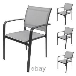 4Pcs Garden Furniture Dining Chairs Set Indoor Outdoor Patio Lounge Chairs