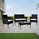 4 Piece Rattan Garden Furniture Set Outdoor Patio Sofa Table Chair With Rain Cover