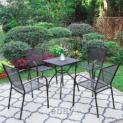4 Pieces Patio Chairs Outdoor Dining Chair Garden Chairs Armchair for Yard