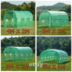 4 Size Walk-in Greenhouse Polly Tunnel Patio Garden Outdoor Polytunnel Frame