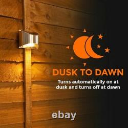 4 X LED Solar Power Garden Fence Lights Wall Light Patio Outdoor Security Lamps