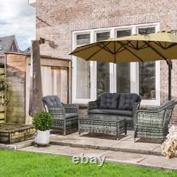 4 itzcominghome set garden Outdoor Rattan Patio Wicker table chairs sofa seater