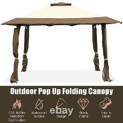 4 x 4m Pop up Outdoor Garden Gazebo Canopy Party Tent Patio Shelt 2-Tier Roof
