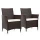 4pcs Rattan Garden Furniture Dining Chairs Set Outdoor Patio Conservatory Wicker