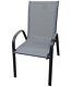 6 Stacking Chairs Outdoor Garden Patio Black Furniture