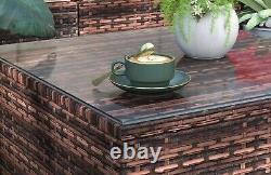 6 seater Rattan Furniture Sofa Table Outdoor Garden Patio Set Corner Wicker