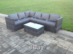 6 seater rattan sofa coffee table set outdoor garden furniture patio furniture