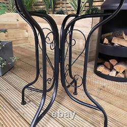 70cm Outdoor Metal Bistro Table Mosaic Design for Garden Patio Balcony
