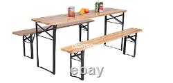 Adults/Kids Wooden Folding Picnic Beer Table Bench Set Patio Outdoor Garden