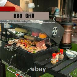 BBQ Barbecue Charcoal Grill with Wheels Smoker Portable Outdoor Party Patio Garden