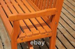 BIRCHTREE Garden Bench 3 Seater Chair Wood Patio Deck Patio Park Outdoor WGB02