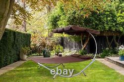 BIRCHTREE Garden Outdoor Patio Double Sun Lounger Day Bed Hammock Canopy SDB08