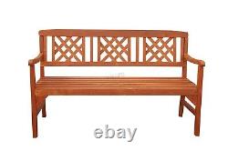BIRCHTREE Outdoor 3 Seat Chair Garden Bench Wood Spruce Patio Park WGB01 Natural