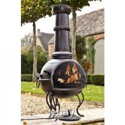 Bbq Chiminea Garden Patio Heater Chimney Outdoor Log Wood Burner Clearance Sale
