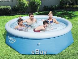 Bestway 8ft Fast Set Family Swimming Pool Outdoor Garden Patio Pool 8ft x 26inch