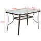 Bistro Glass Table 60-150cm Garden In Outdoor Patio Furniture Clear / Black New