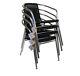Bistro Table Chair Set Outdoor Garden Patio Furniture Square Round Stacking New