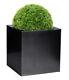 Black Steel Garden Cube Metal Planter Pot Flower Bed Patio Square Outdoor Set