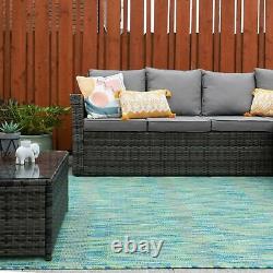 Colourful Bright Outdoor Rug Patio Garden Mat Large Weatherproof Durable Decking