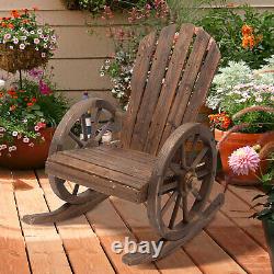 Comfortable Rustic Garden Outdoor Patio Adirondack Rocking Chair Sun Lounger
