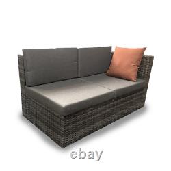 Corner Garden Rattan Furniture Sofa Set In/Outdoor With Cushions Wicker Patio