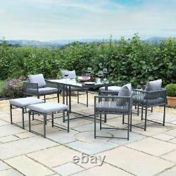 Cube Dining Garden Furniture 8 Seat Patio Set In/Outdoor, Modern, High Quality