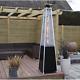 Dellonda Freestanding Gas Pyramid Patio Heater Outdoor Garden Glass Tube 13kw