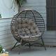 Egg Chair With Soft Cushion Garden Patio Basket Chair For Indoor Outdoor