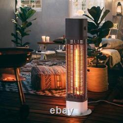 Electric Infrared Patio Heater Free Standing Outdoor Garden Carbon Fiber Heating