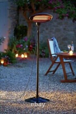 Electric Patio Heater Outdoor Garden Freestanding Adjustable Free Post
