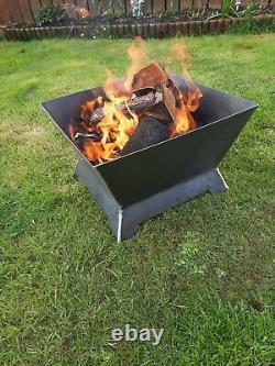 Fire Pit BBQ Outdoor Garden patio mild steel iron camping rustic